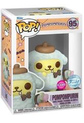 Funko Pop Pompompurin Sanrio Figurine Pompompurin Flocked avec sac citrouille