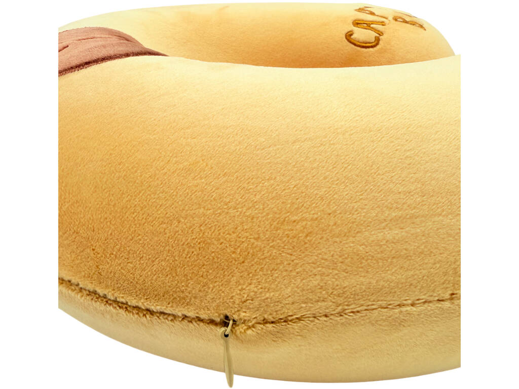 Oreiller de voyage pour le cou Capibara marron, 27 x 27 cm