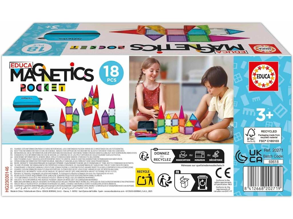Educa Magnetics Pocket 18 pièces