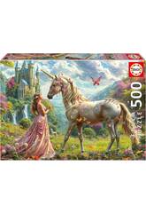 Puzzle 500 Fadas, Unicórnios e Borboletas