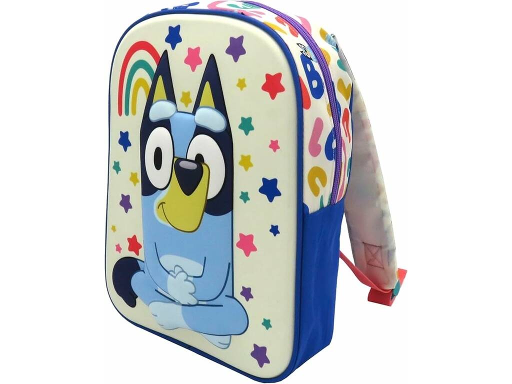 Bluey 30 Cm 3D Sac à dos arc-en-ciel