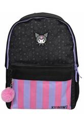 Kuromi Mochila com Espaldar Acolchoado Adaptável a Carrinho 42X31X13.5 cm