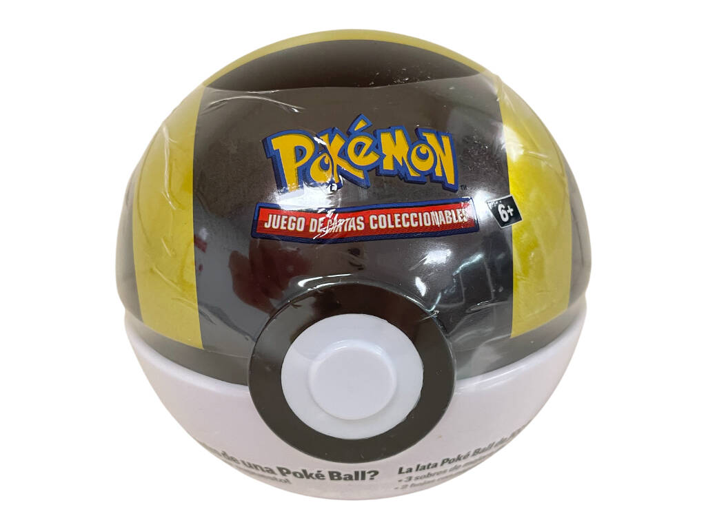 Pokémon TCG Lata Poké Ball con 3 Sobres y Pegatinas