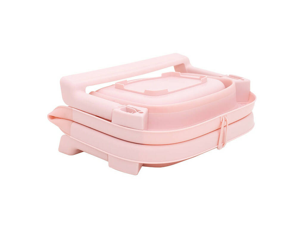 Baignoire pliante rose avec hamac