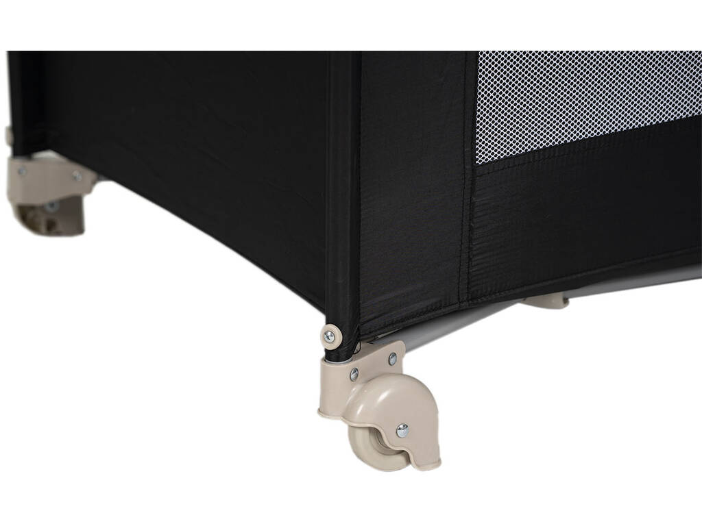 Lit de voyage basique noir 79 x 66 x 126 cm