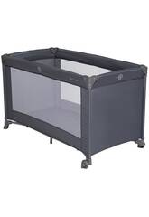Lit de voyage basique gris foncé 79 x 66 x 126 cm