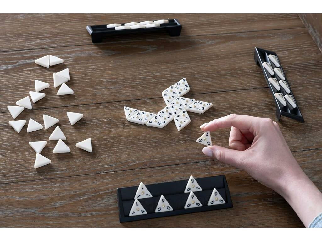 Triominos de voyage avec étui en métal