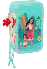 Trousse  crayons triple 37 pices Vaiana