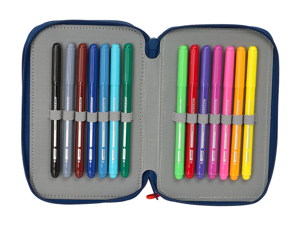Trousse à crayons triple 37 pièces Super Mario Trick