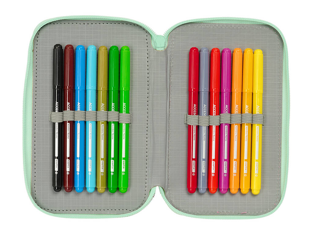 Trousse à crayons triple 37 pièces Princesses Disney Bloom