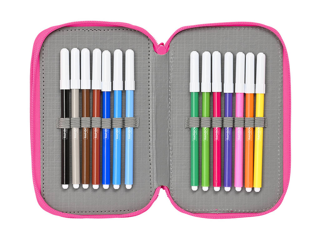 Trousse à crayons triple 37 pièces Rainbow High Shine