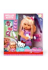 Nenuco Poupée Hello Kitty avec accessoires de coiffure