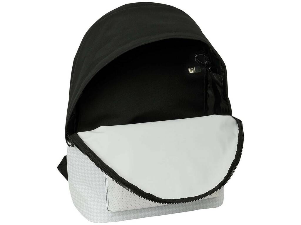 Sac à dos double pour ordinateur portable 15,6 pouces avec prise USB Real Madrid 1er équipement 24/25