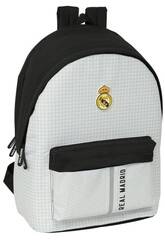 Sac à dos double pour ordinateur portable 15,6 pouces avec prise USB Real Madrid 1er équipement 24/25