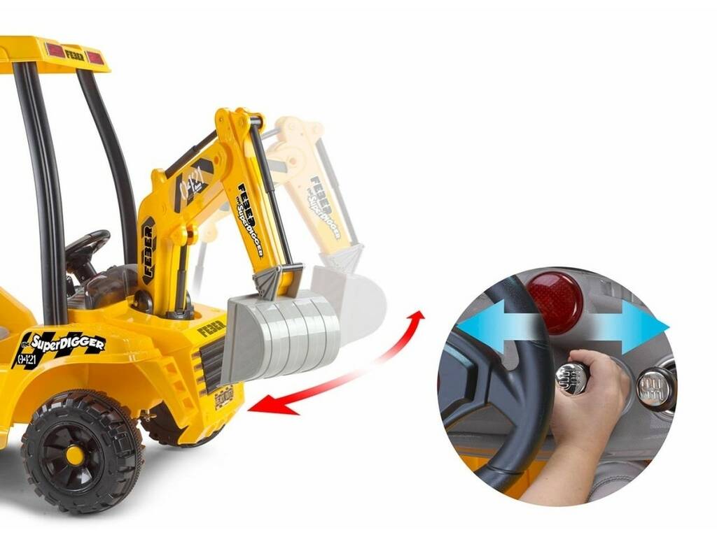 Feber Super Digger Excavatrice à batterie 12 V