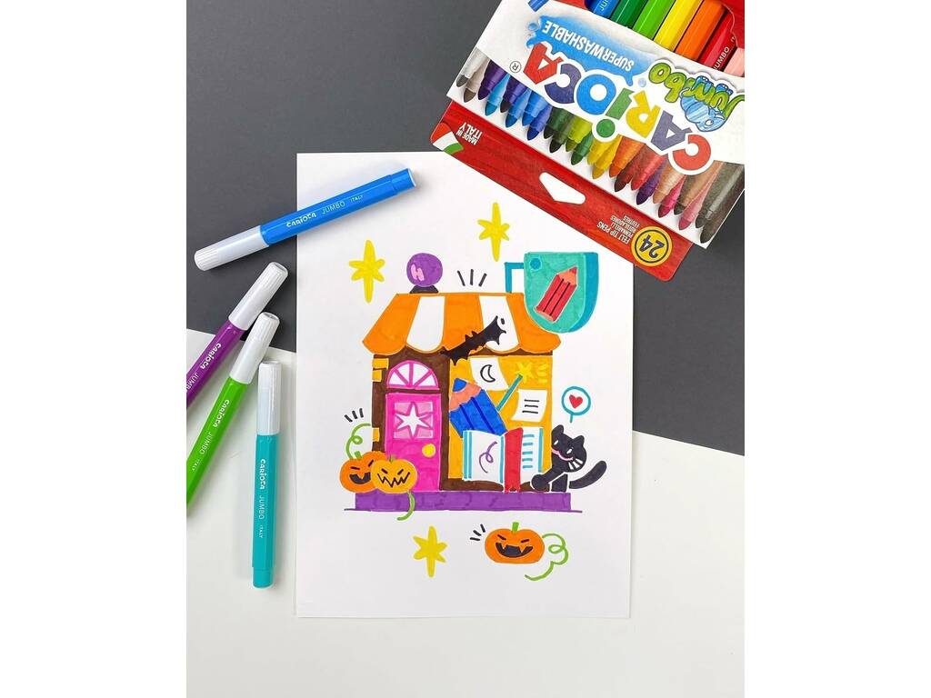 Carioca Jumbo Boîte de 30 feutres super lavables