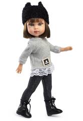 Boneca Penélope de 33 cm com Gorro Preto