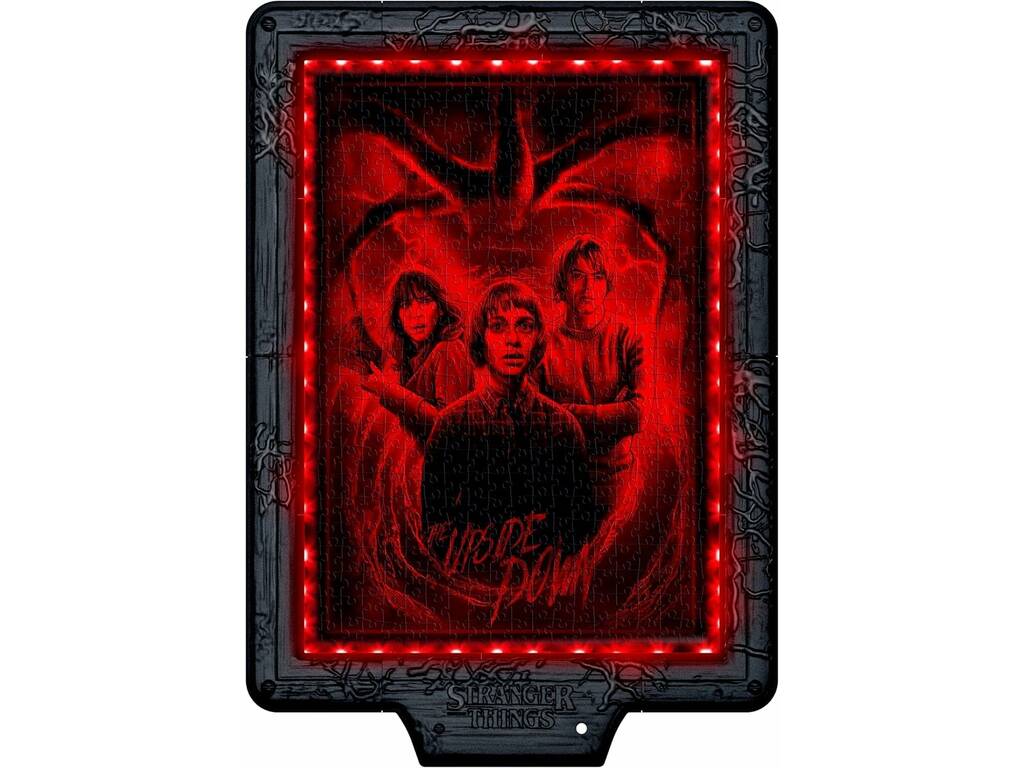 Stranger Things Puzzle Metamórfico The Upside Down de 520 Piezas con Luz LED