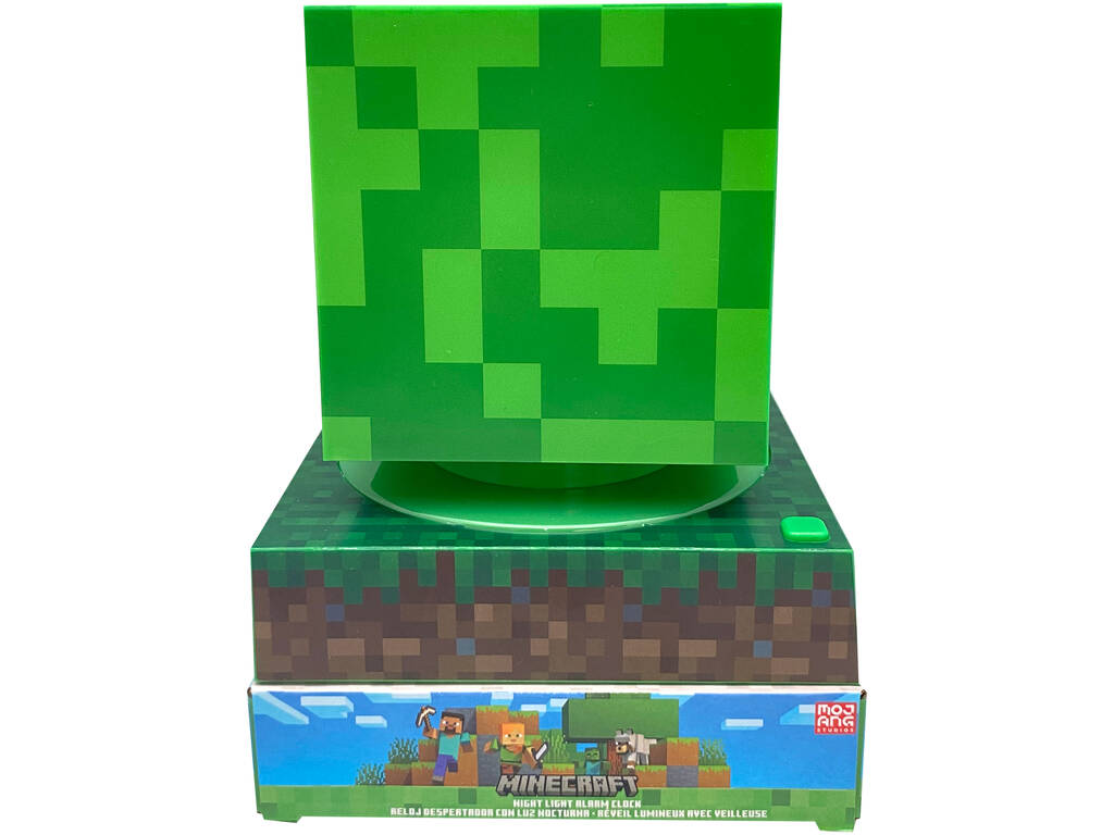 Minecraft Reloj Despertador 3D con Luz Nocturna