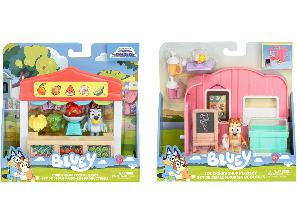 Bluey Set Mini Playset con Figura y Accesorios