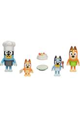 Bluey Jogo de Cozinheiro com 4 Figuras e Acessório