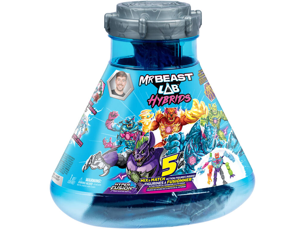 Mr Beast LAB Hybrids Pack 5 Figuras de Acción Sorpresa