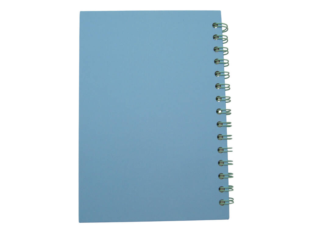 Bloc bleu A5 avec 6 ornements et 80 feuilles de lignes