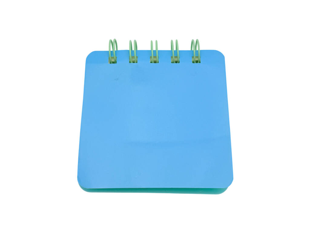 Carnet A7 bleu perforé avec 50 pages et 3 épingles décoratives