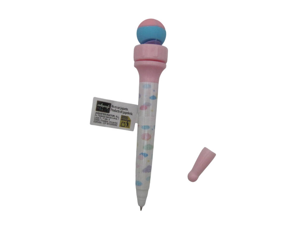 Stylo à bille bleu avec bille roulante de 15,5 cm