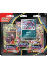 Pokémon TCG Megaevolução Fogos Fantasmagóricos Blister com 3 Envelopes e Carta Promo