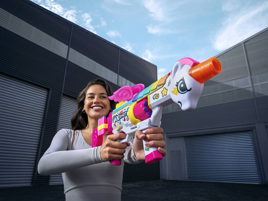 Zuru X-Shot Blastercorn Lanceur Big Rizz avec 24 fléchettes et lumière