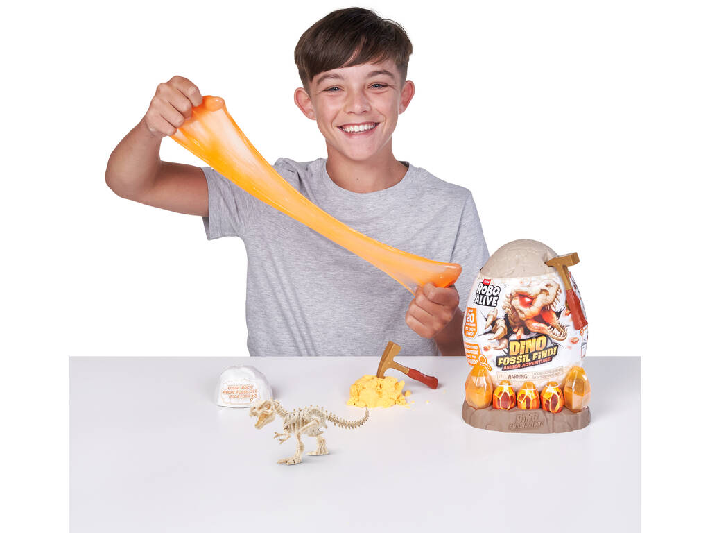 Robo Alive Œuf surprise S1 Dino Fossil Find Amber Adventure