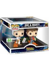 Funko Pop Moment Retour vers le futur Figurine Doc et Marty