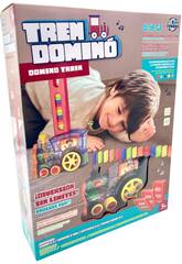 Train Domino avec 100 jetons, lumière et sons