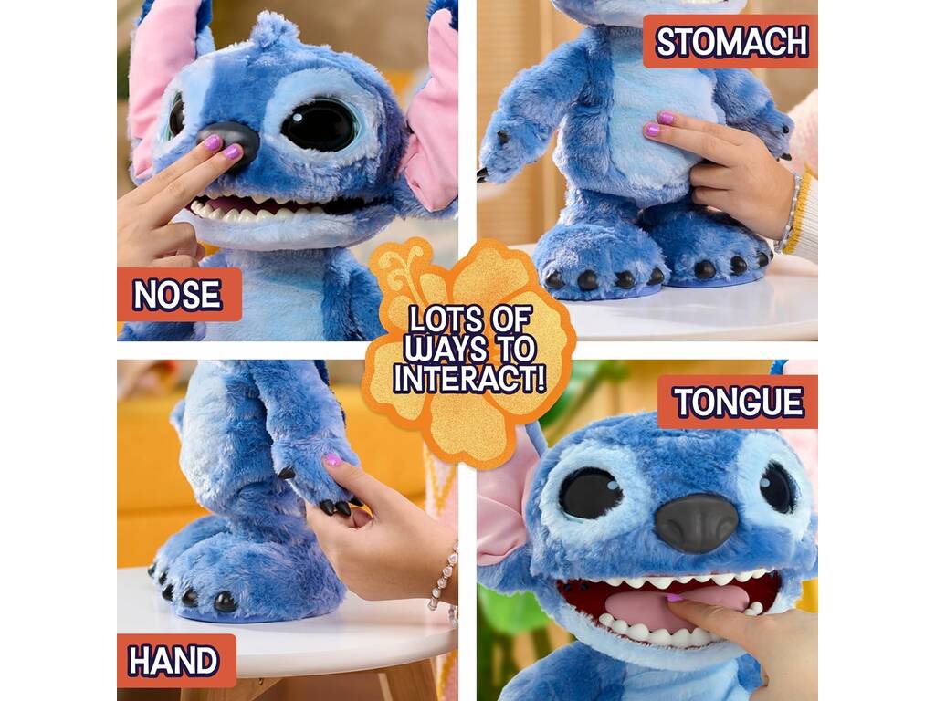 Disney Stitch Interactive Doll Stitch avec Plus de 100 Sons et Réactions 43 cm