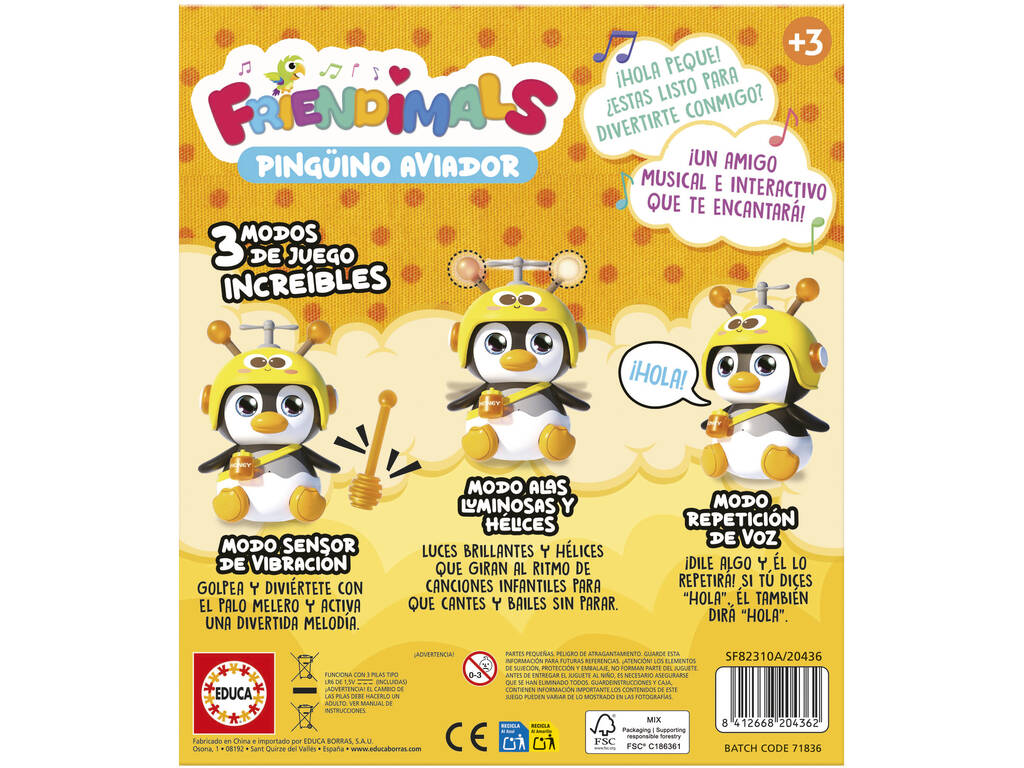 Friendimals Figurine interactive Pingouin aviateur avec lumière et sons