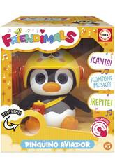 Friendimals Figura Interactiva Pingüino Aviador con Luz y Sonidos