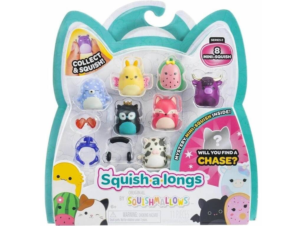 Squish-a-longs Original par Squishmallows Pack 8 Mini-Squish