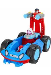 Marvel Spidey Veículo Deluxe Team Spidey Flip & Reveal Cruiser com Luz e Sons