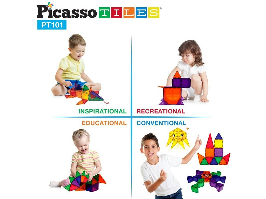 Picasso Tiles Blocs magnétiques 101 pièces