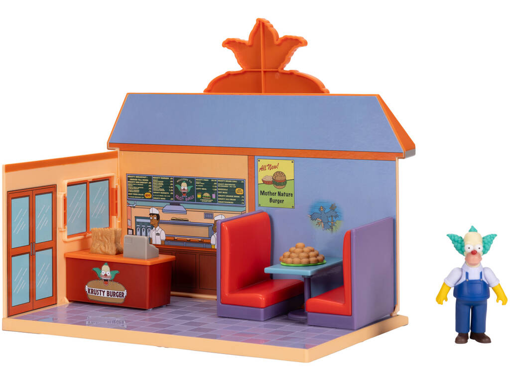 The Simpsons Diorama Krusty Burger con Figura Krusty