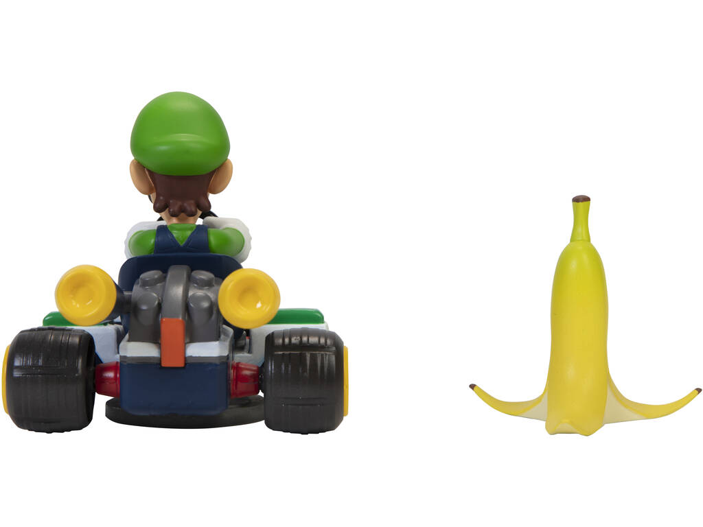 Mariokart Veículo Luigi Kart Megagiros de 12 cm com Acessório