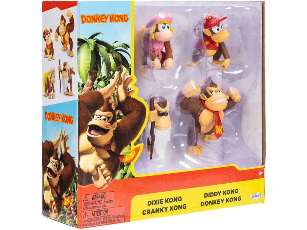 Donkey Kong Pack 4 figurines de 6 cm