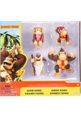 Donkey Kong Pack 4 figurines de 6 cm