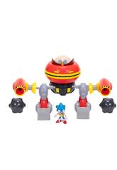 Sonic The Hedgehog Figura Sonic de 6 cm con Hammer Egg Robot de 24 cm