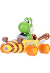 Mariokart Veículo Abejo Móvel de 7,5 cm com Yoshi