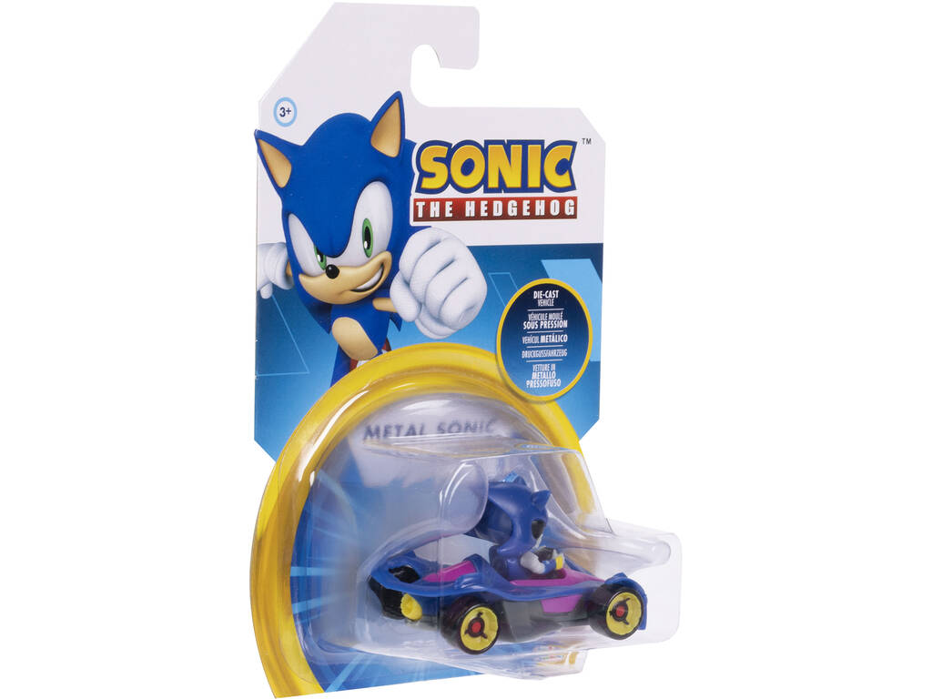 Sonic The Hedgehog Véhicule métallique Metal Sonic de 6 cm