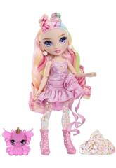 Rainbow High Shimmers Poupée Bella Parker avec slime et animal de compagnie