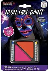 Set de maquillage néon bicolore avec 2 crayons