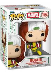 Funko Pop Marvel Figurine Rogue avec cadeaux de Noël et tête oscillante